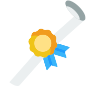Diploma icon to represent those with a high school diploma or equivalent.